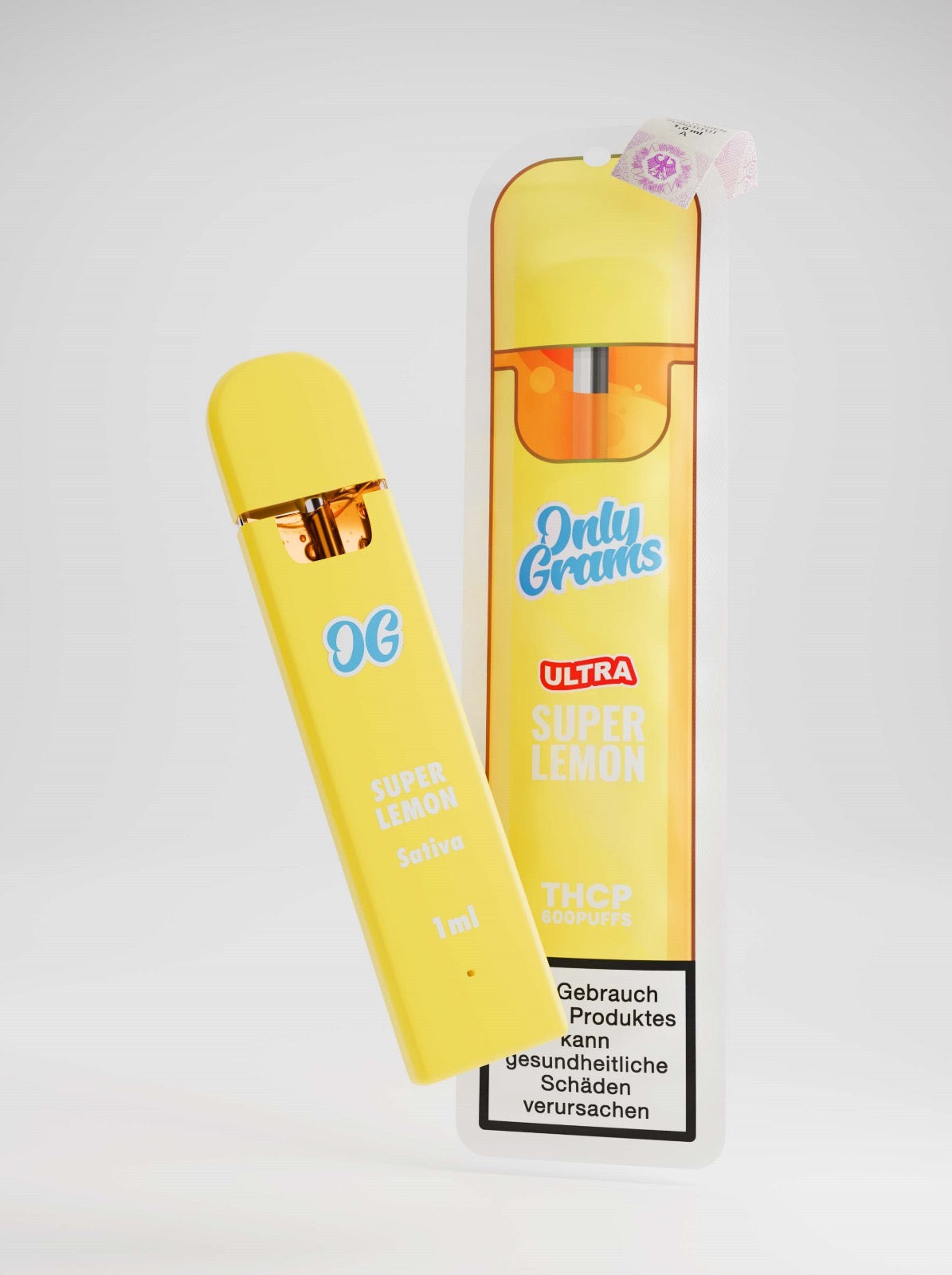 Only Grams THCP Vape Pen Super Lemon Ultra 1ml Sativa